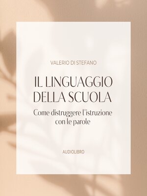 cover image of Il linguaggio della scuola